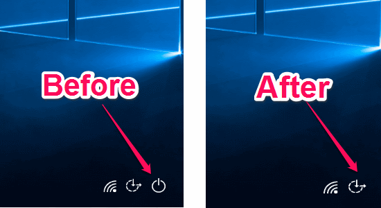 before and after shutdown button