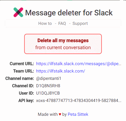 bulk delete messages from slack