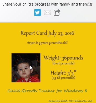 child growth tracker share