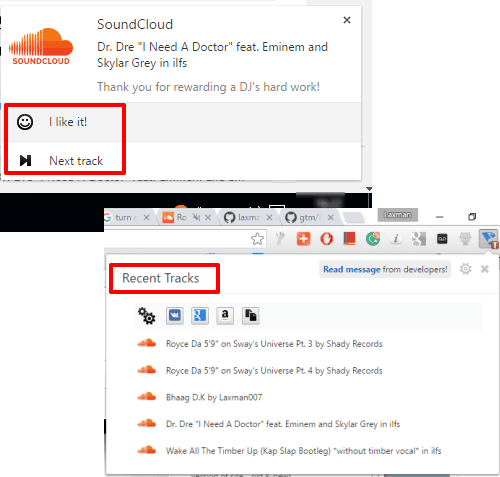 control soundcloud from outside chrome browser