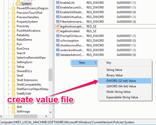 create a value file