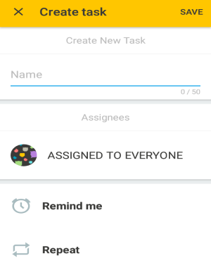 create tasks
