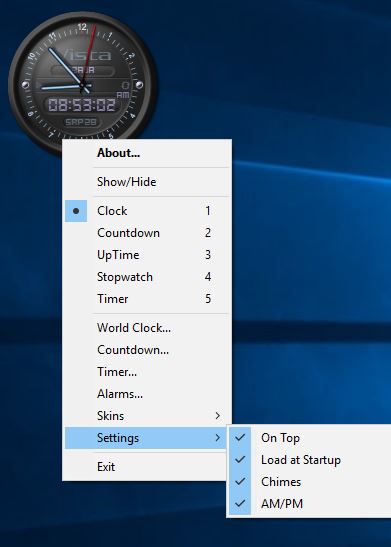 desktop clock widget software windows 10 4