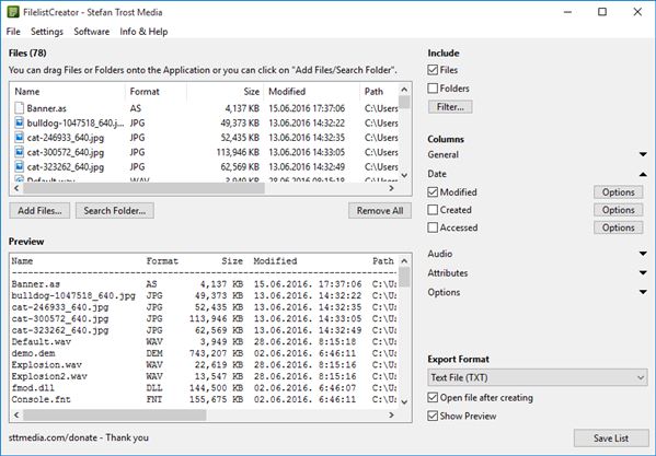 file list printer software windows 10 2