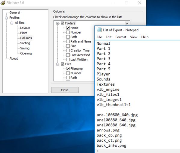 file list printer software windows 10 3