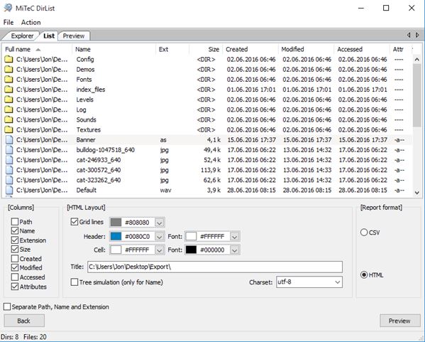 file list printer software windows 10 5