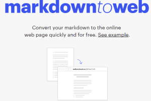 free markdown to web service