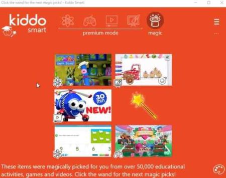 kiddo smart activity page