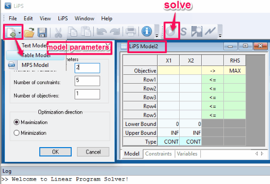 model parameters