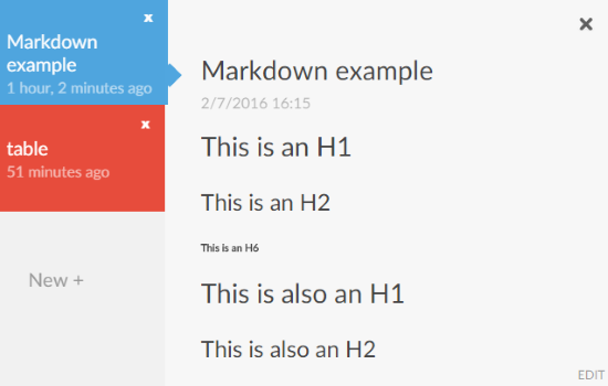 markdown header notestorm