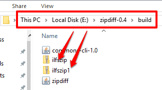 paste zip files in build folder