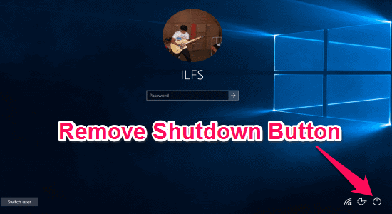 remove shutdown button