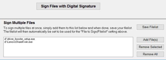 sign multiple files