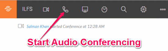 start audio conferencing