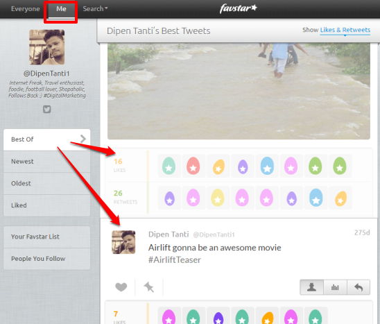 Favstar.fm website to find most retweeted tweets