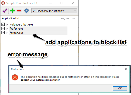 Simple Run Blocker