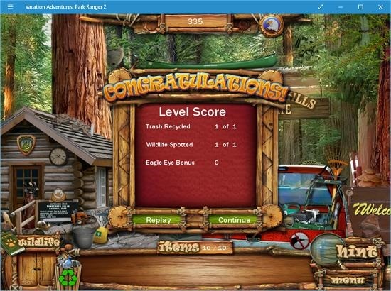 Vacation Adventures Park Ranger 2 level completed