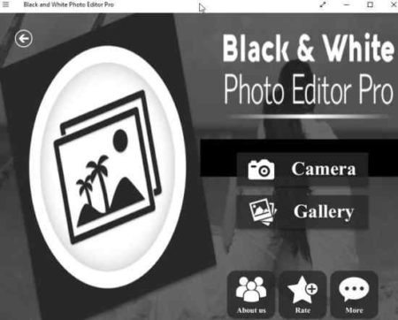 black and white photo editor pro home