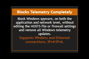 block telemetry and privacy related issues