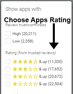 choose app rating
