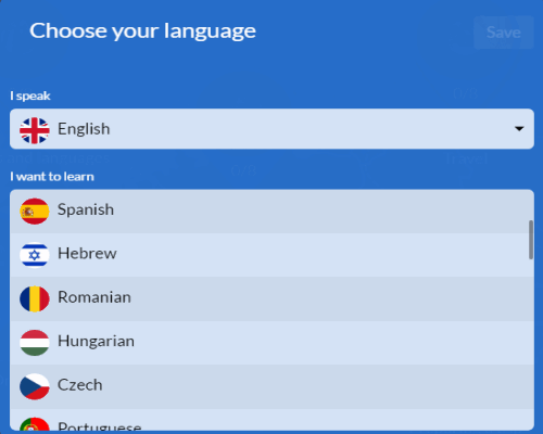 choose languages
