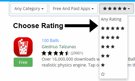 choose rating
