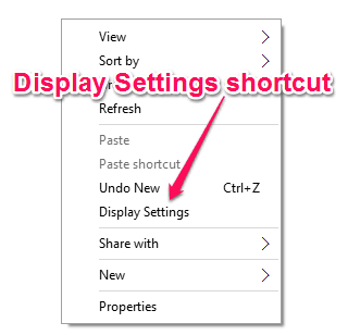 context menu shortcut