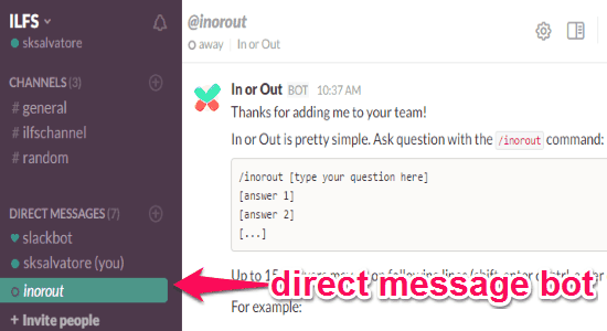direct message bot