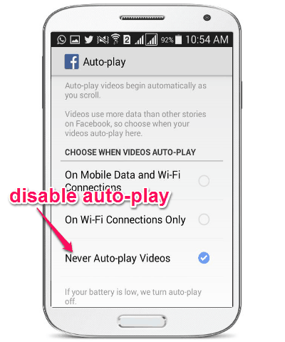 disable autoplay
