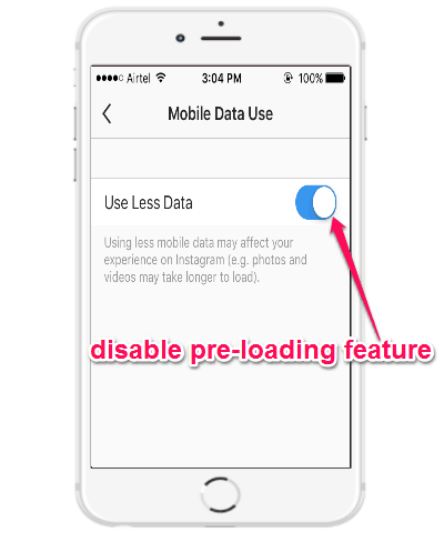 disable videos from auto-playing on instagram