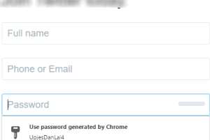 enable and use Chrome built-in password generator