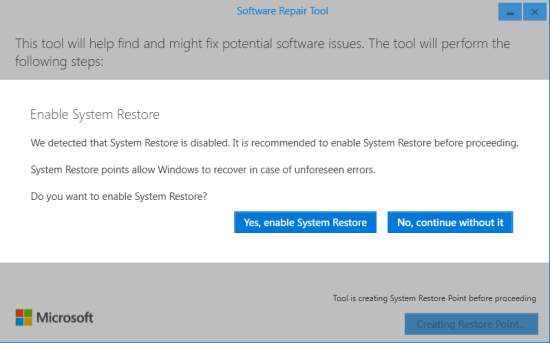enable system restore or not