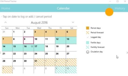 eva period tracker calendar