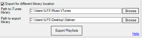 export playlists for different library