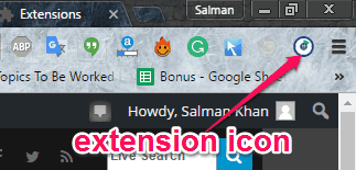 extension icon