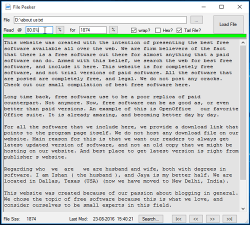 free large file viewer to view only specified text
