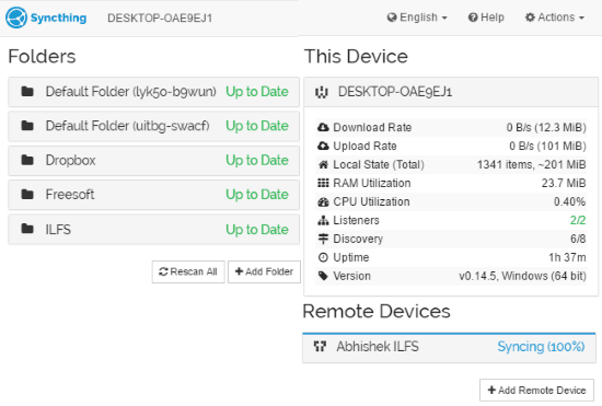 Syncthing: Securely Sync data