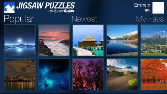 Play free jigsaw puzzles on Wallpaperfusion