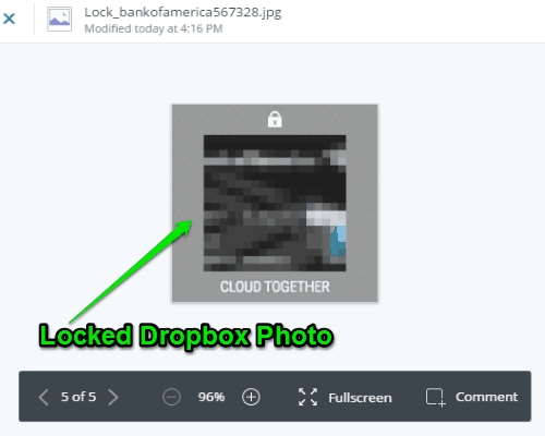 lock dropbox photos