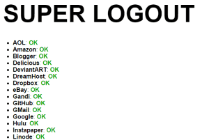 logout from all websites together