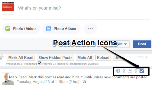 post action icons