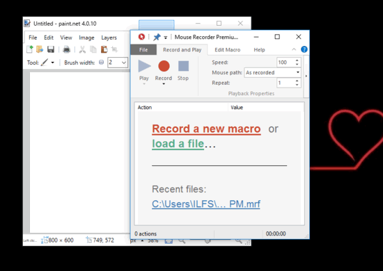 Free macro recorder software: Mouse Recorder Premium