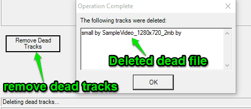 remove dead tracks