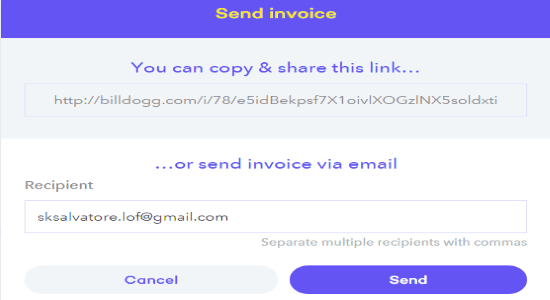 send invoice