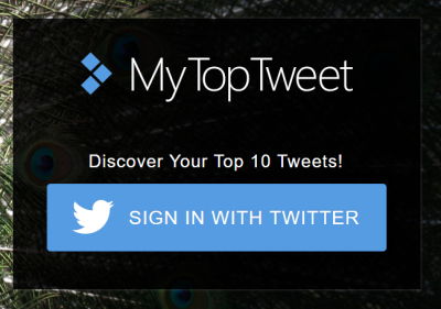 sign in to use MyTopTweet.com service