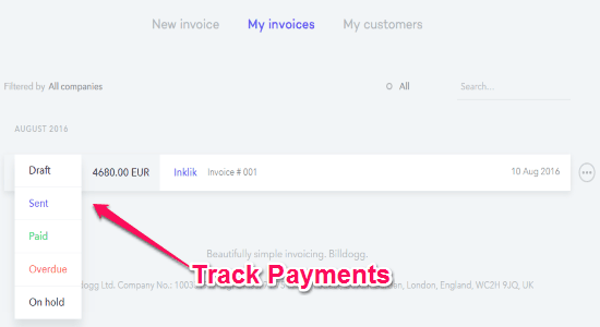 track payments
