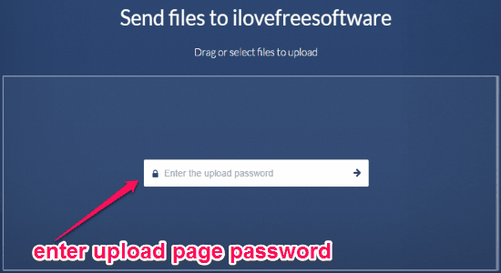 upload page password