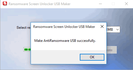 usb created successfully