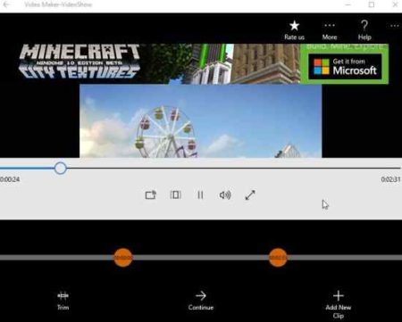 video maker videoshow trim