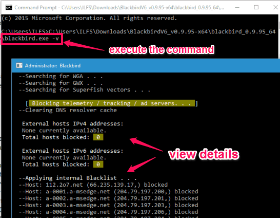 view details of blocking items